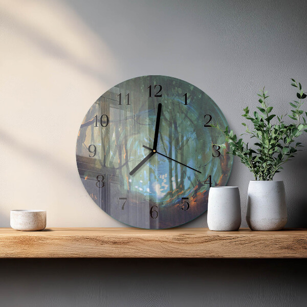 Orologio rotondo Foresta mistica
