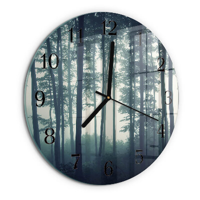 Orologio rotondo Foresta nebbiosa
