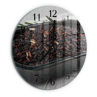 Orologio rotondo Riso nero