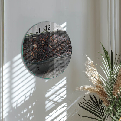 Orologio rotondo Riso nero