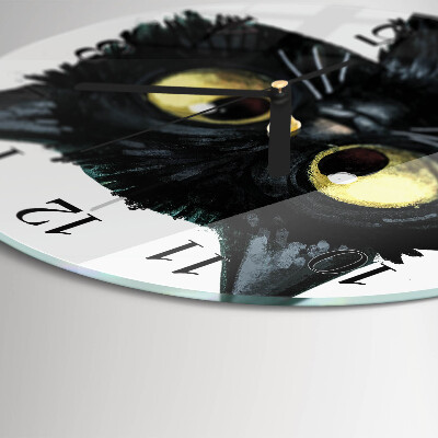 Orologio rotondo Gatto nero