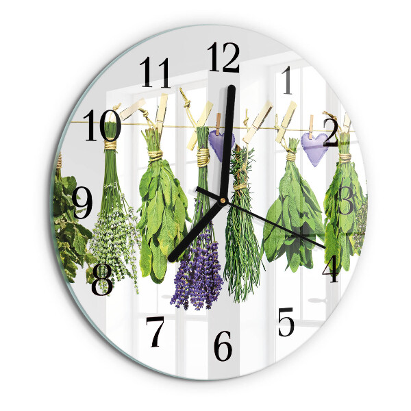 Orologio rotondo erbe