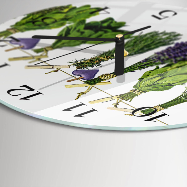 Orologio rotondo erbe