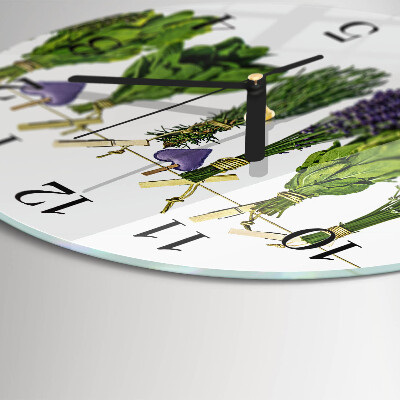 Orologio rotondo erbe