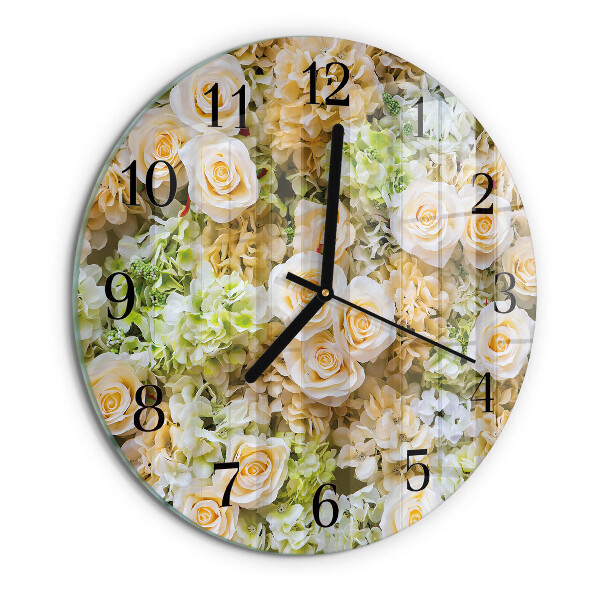 Orologio rotondo Fiori eleganti
