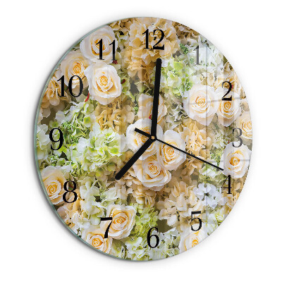 Orologio rotondo Fiori eleganti