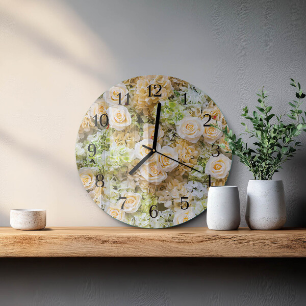 Orologio rotondo Fiori eleganti