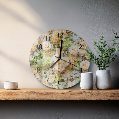 Orologio rotondo Fiori eleganti