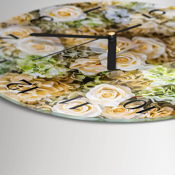 Orologio rotondo Fiori eleganti