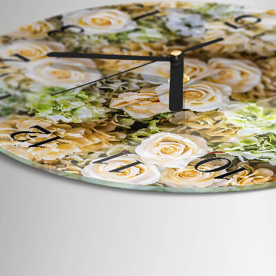 Orologio rotondo Fiori eleganti