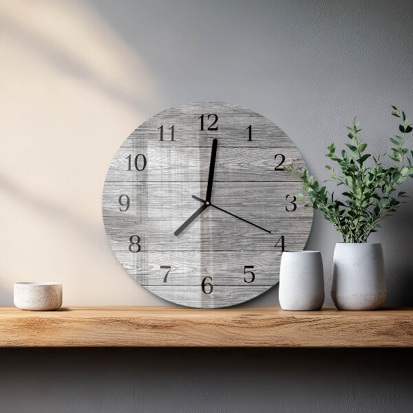 Orologio rotondo Legni grigi