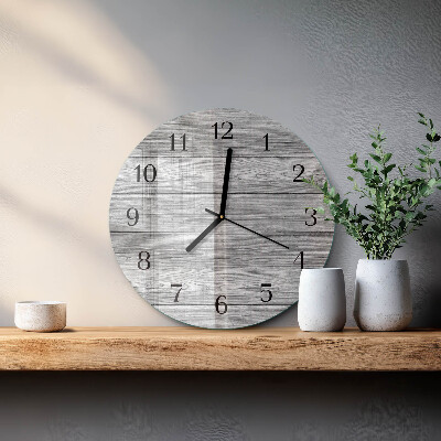 Orologio rotondo Legni grigi