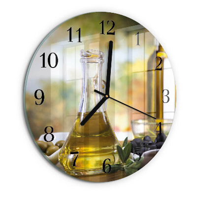 Orologio rotondo olio d'oliva