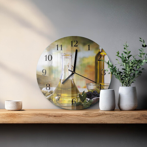 Orologio rotondo olio d'oliva