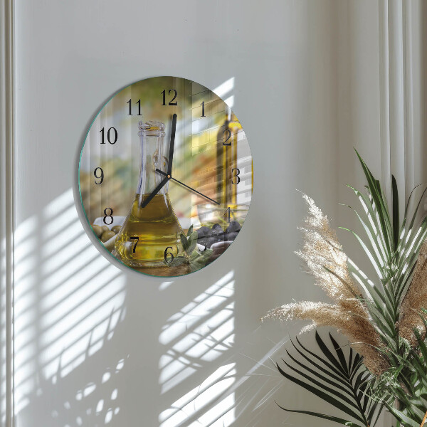 Orologio rotondo olio d'oliva