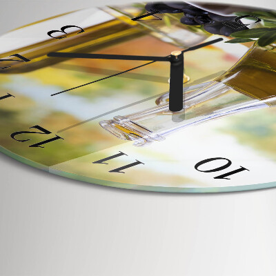 Orologio rotondo olio d'oliva