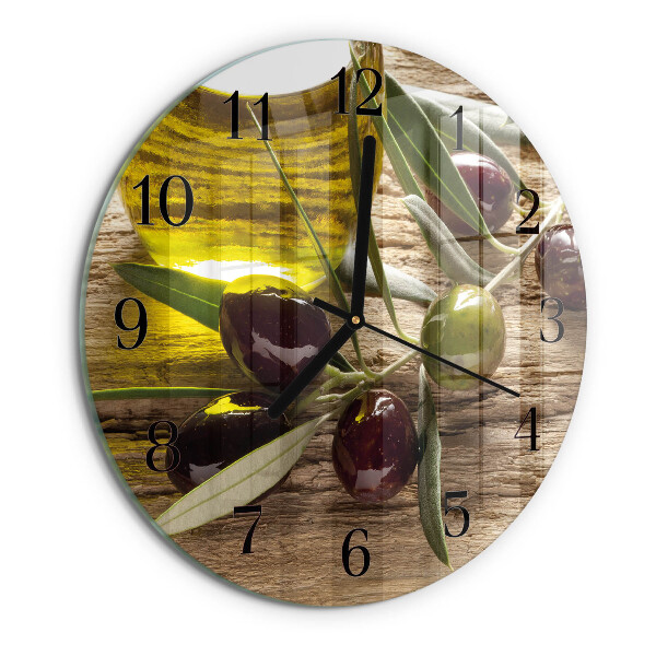 Orologio rotondo olio d'oliva