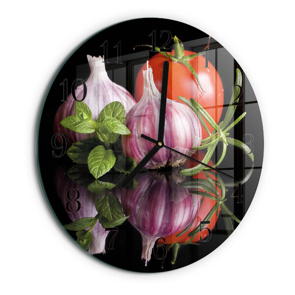 Orologio rotondo Pomodoro e aglio