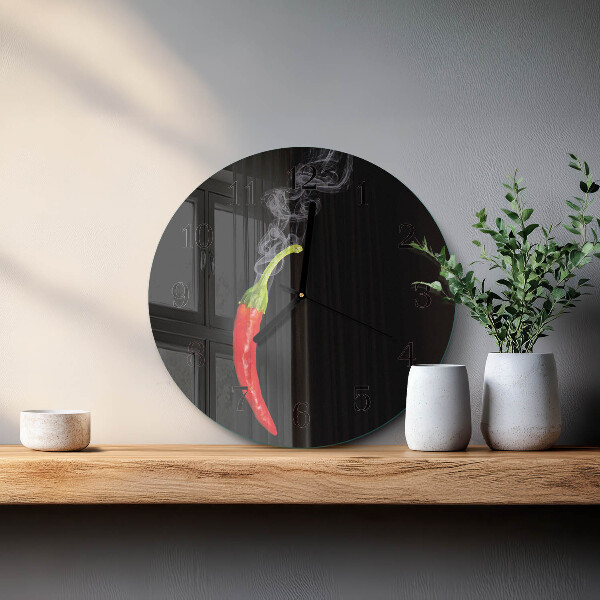 Orologio rotondo peperoncino