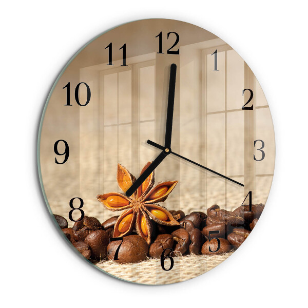 Orologio rotondo chicchi di caffè