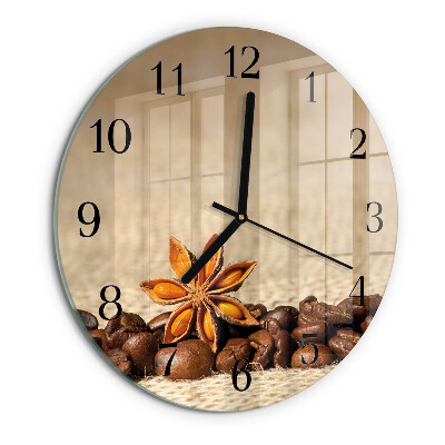 Orologio rotondo chicchi di caffè