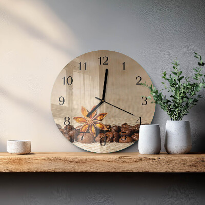 Orologio rotondo chicchi di caffè