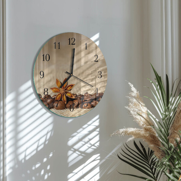 Orologio rotondo chicchi di caffè