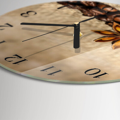 Orologio rotondo chicchi di caffè