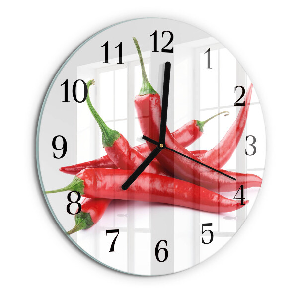 Orologio rotondo peperoncini