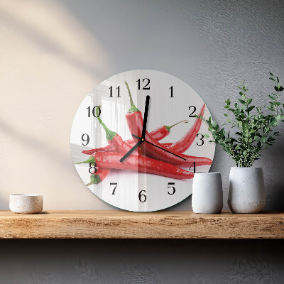 Orologio rotondo peperoncini