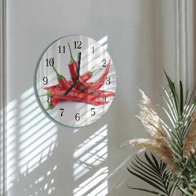 Orologio rotondo peperoncini