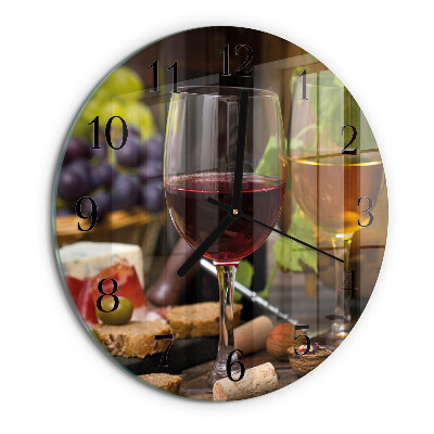 Orologio rotondo Bicchiere da vino