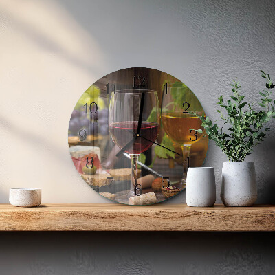 Orologio rotondo Bicchiere da vino