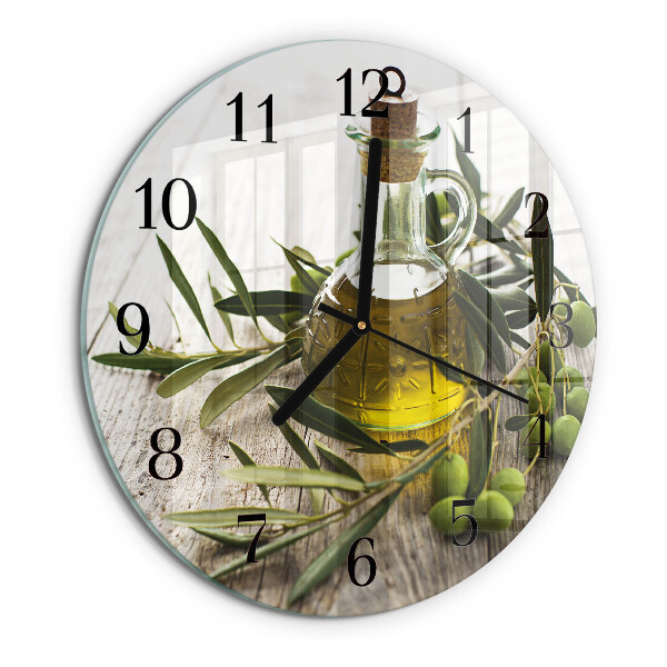 Orologio rotondo olio d'oliva
