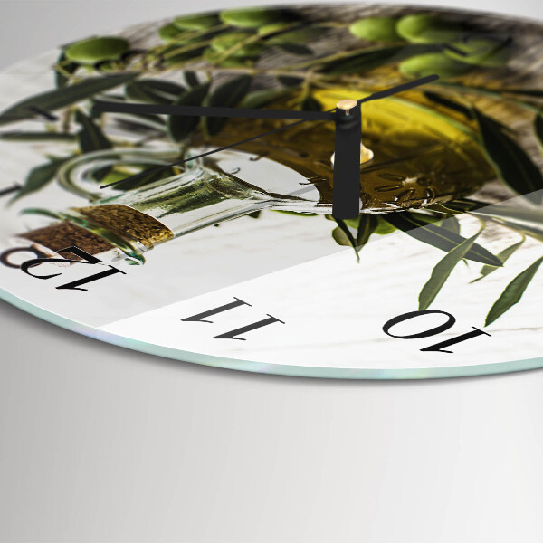 Orologio rotondo olio d'oliva
