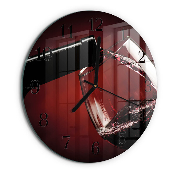 Orologio rotondo Bicchiere da vino