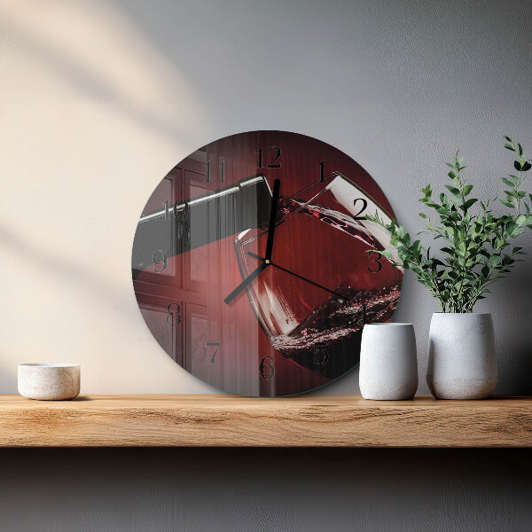 Orologio rotondo Bicchiere da vino