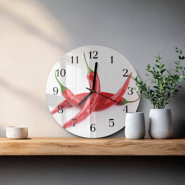 Orologio rotondo peperoncini