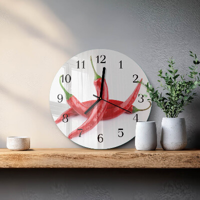 Orologio rotondo peperoncini