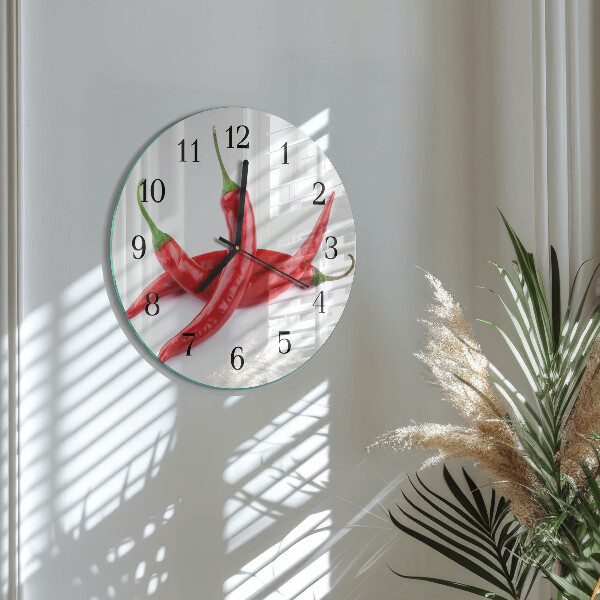 Orologio rotondo peperoncini