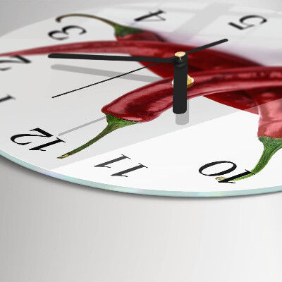 Orologio rotondo peperoncini