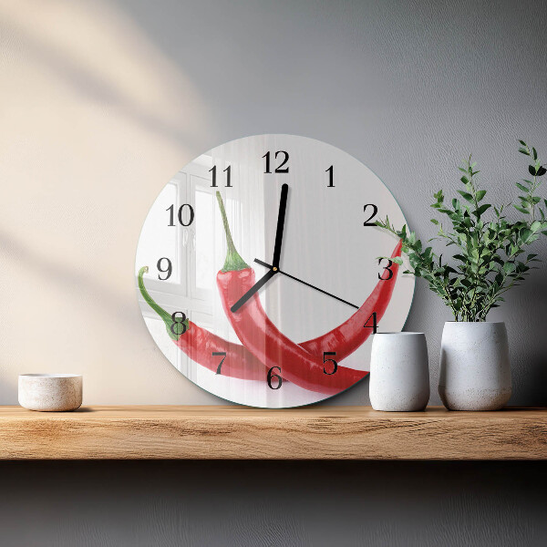 Orologio rotondo peperoncini