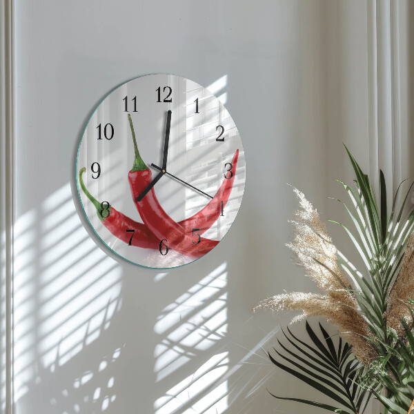 Orologio rotondo peperoncini