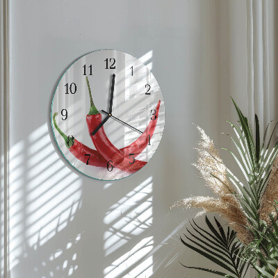 Orologio rotondo peperoncini