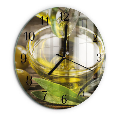 Orologio rotondo olio d'oliva