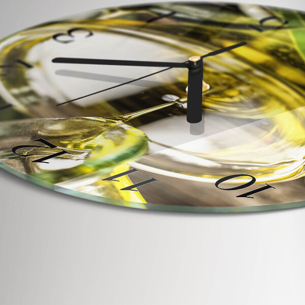 Orologio rotondo olio d'oliva