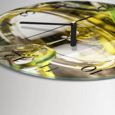 Orologio rotondo olio d'oliva