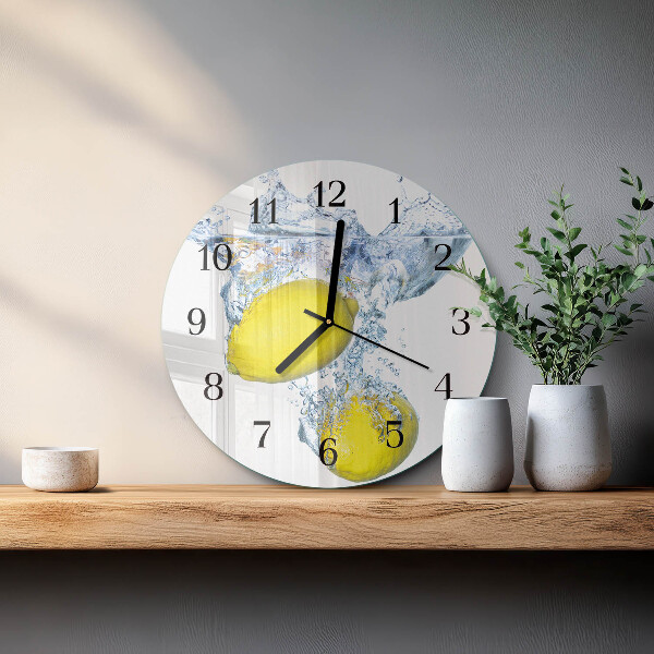 Orologio rotondo Limoni in acqua