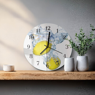 Orologio rotondo Limoni in acqua