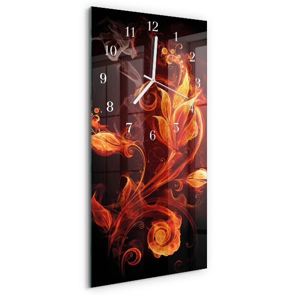 Orologio verticale Fiori astratti